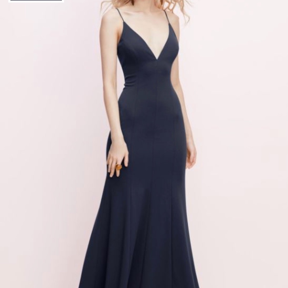 Bella Bridesmaid Watters 7800 Dress - Navy Blue